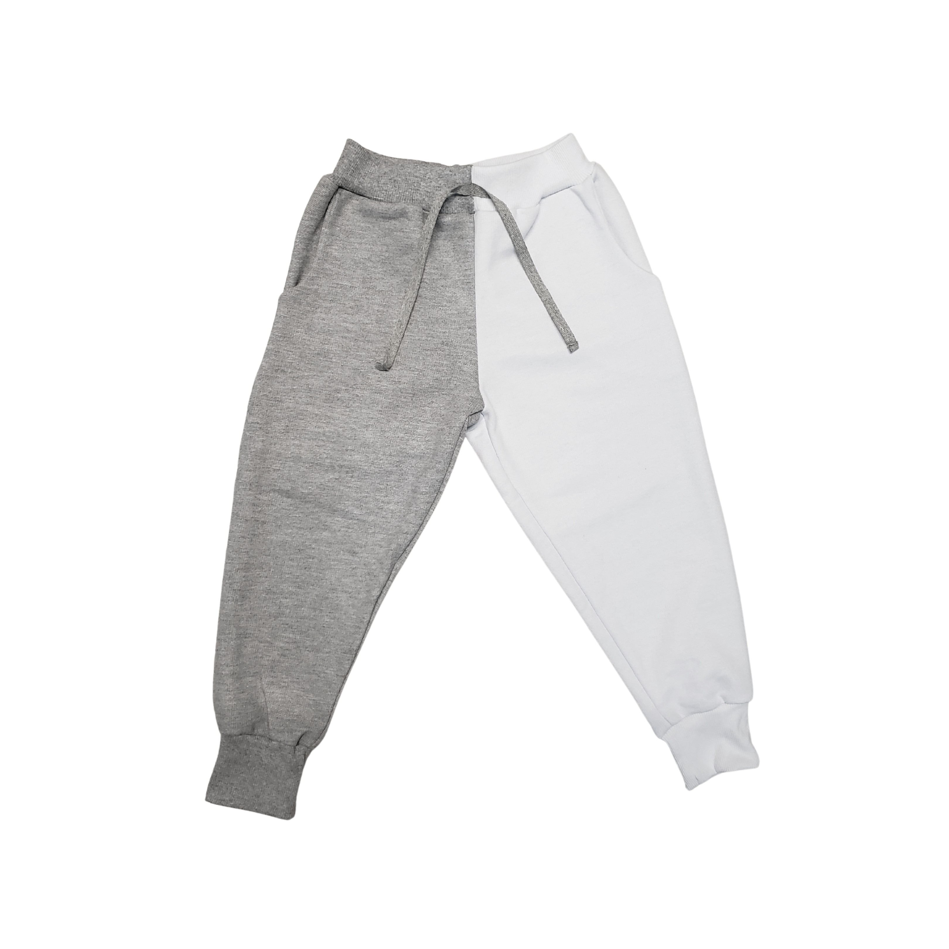 Calça DUO Cinza e Branco