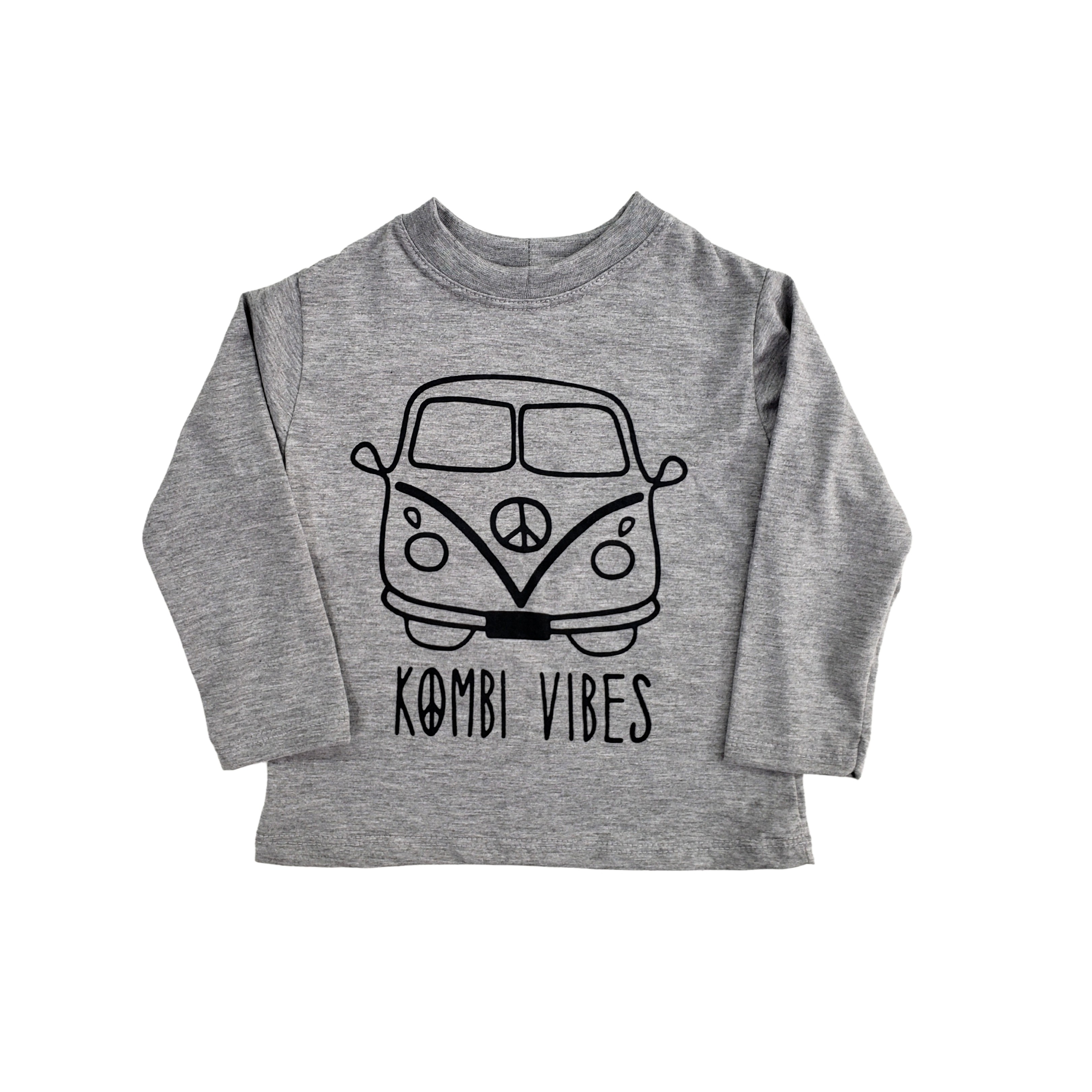 Camiseta Longa Cinza Kombi Vibes