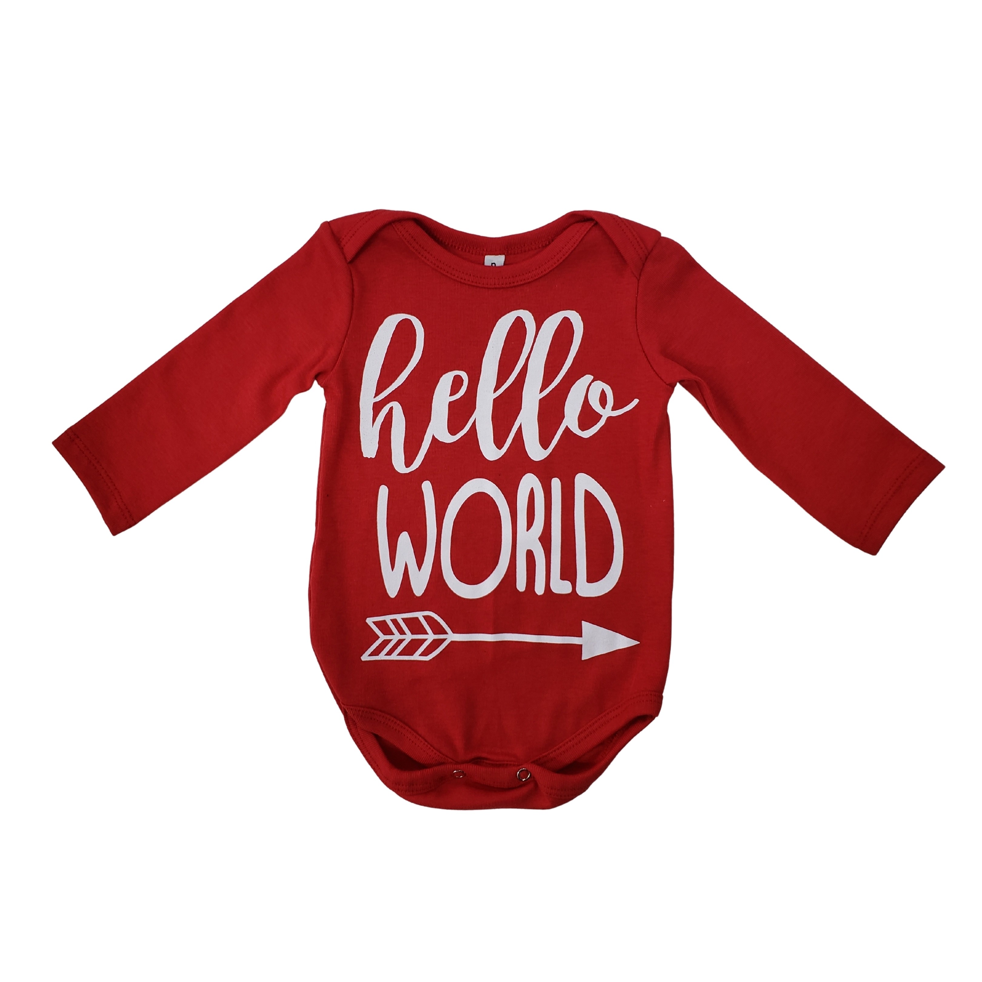 Body Longo Vermelho Hello World