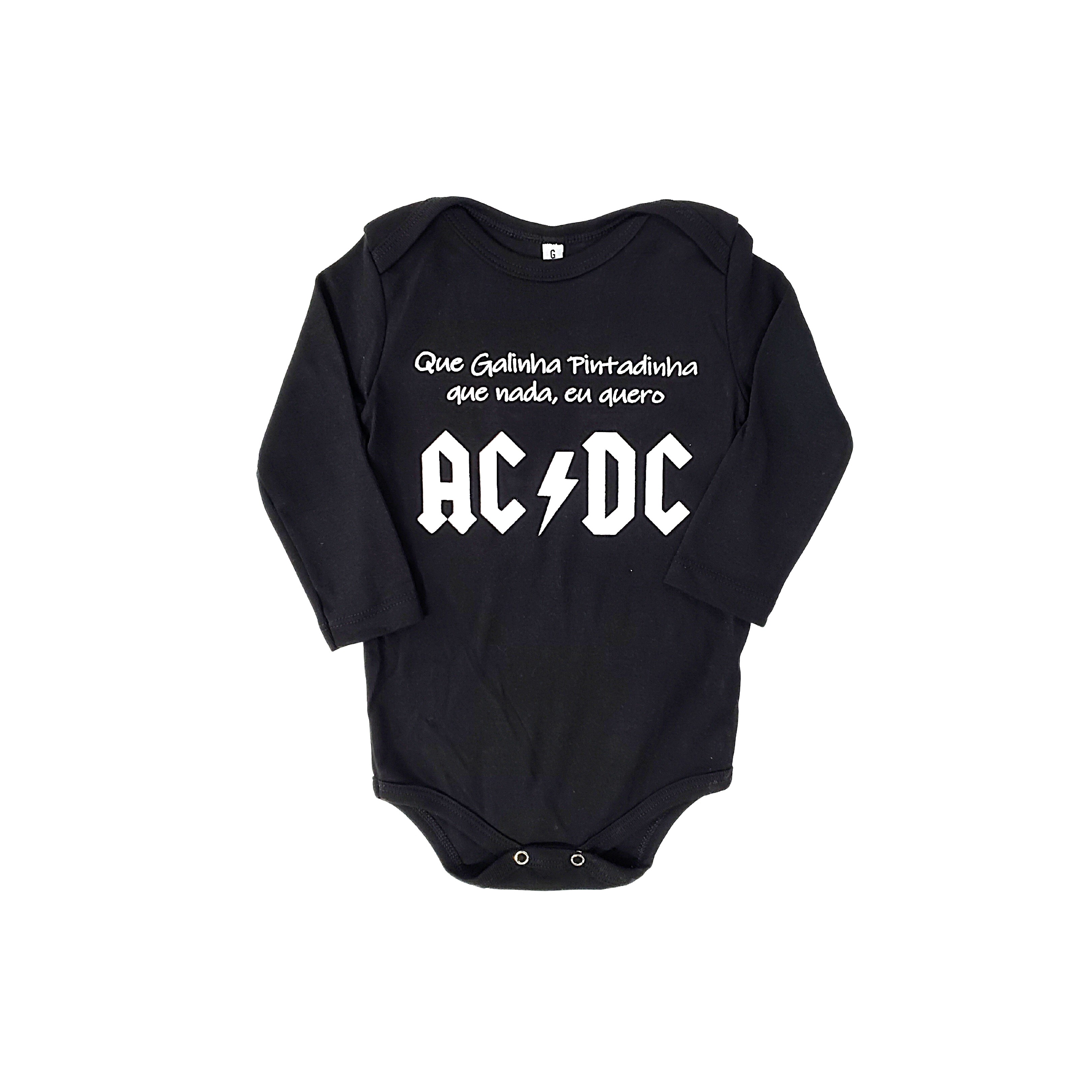 Body Longo Preto AC/DC