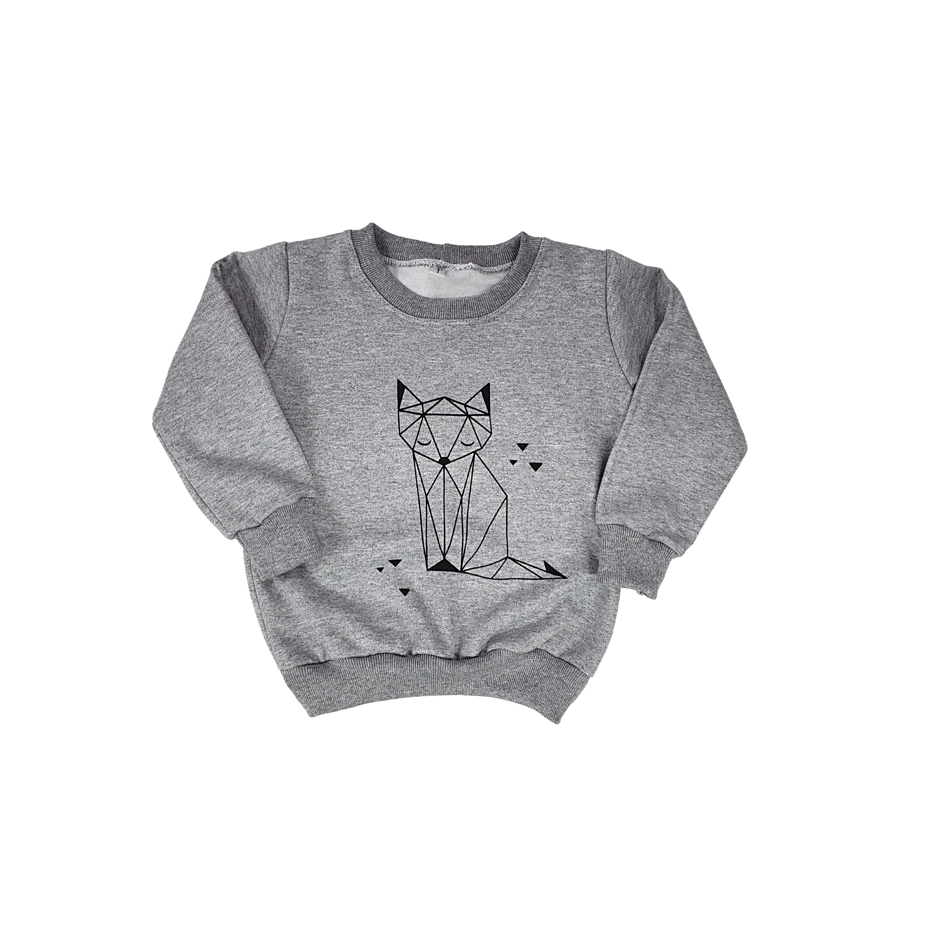 Blusa Moletom Cinza Raposinha Arabesca