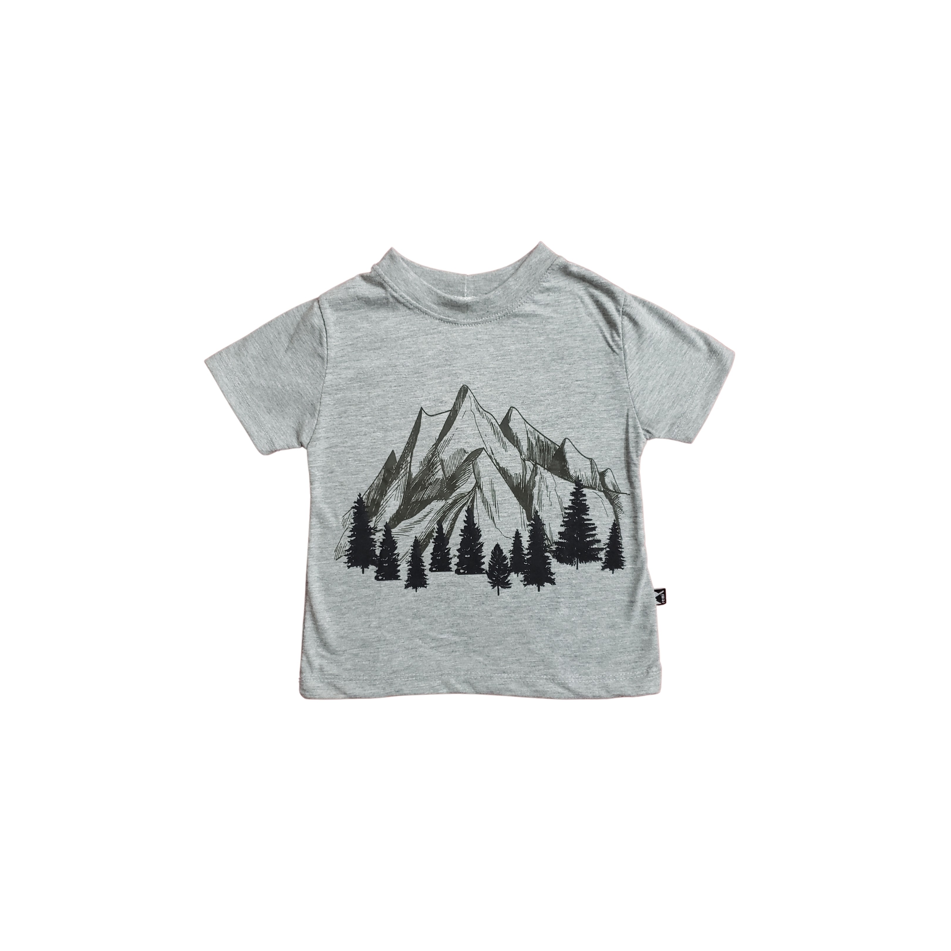 Camiseta Cinza Montanha Panorâmica