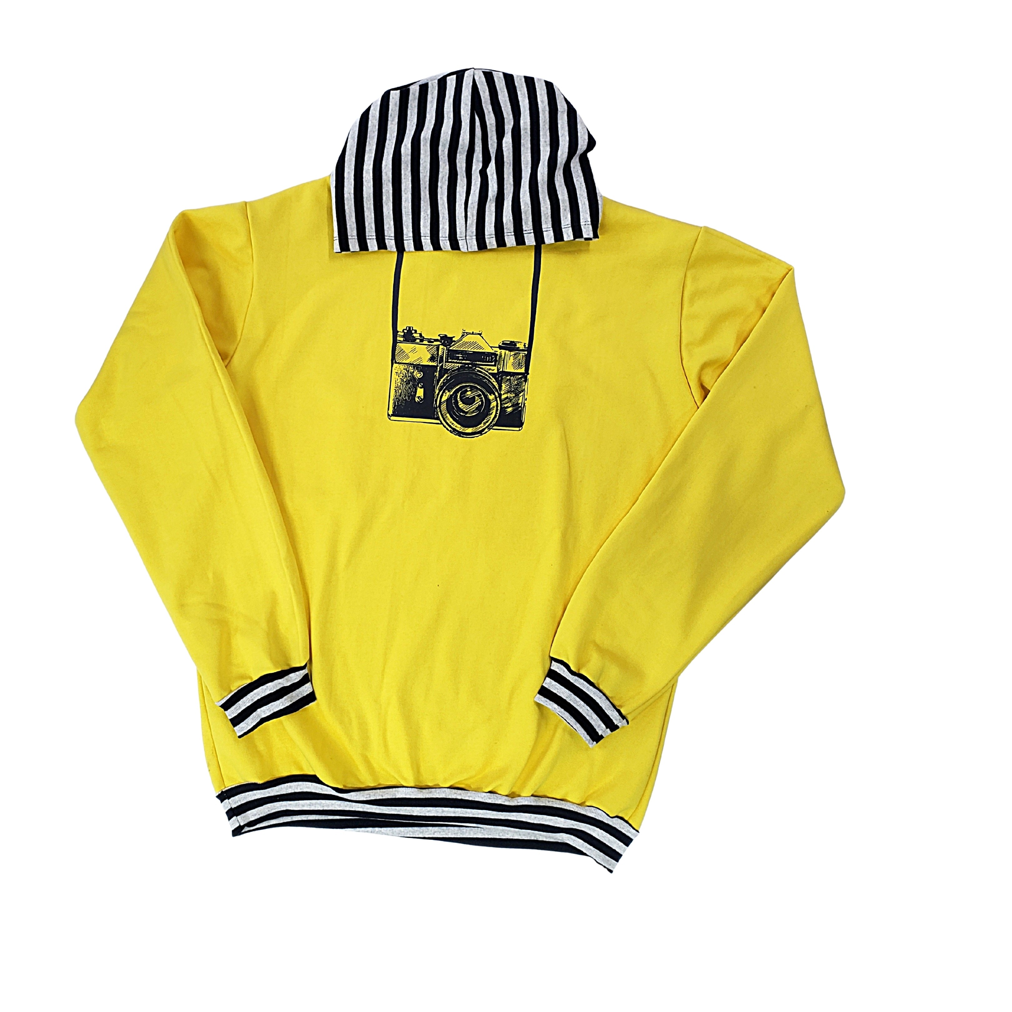 Blusa Moletom Câmera Amarelo Adulto