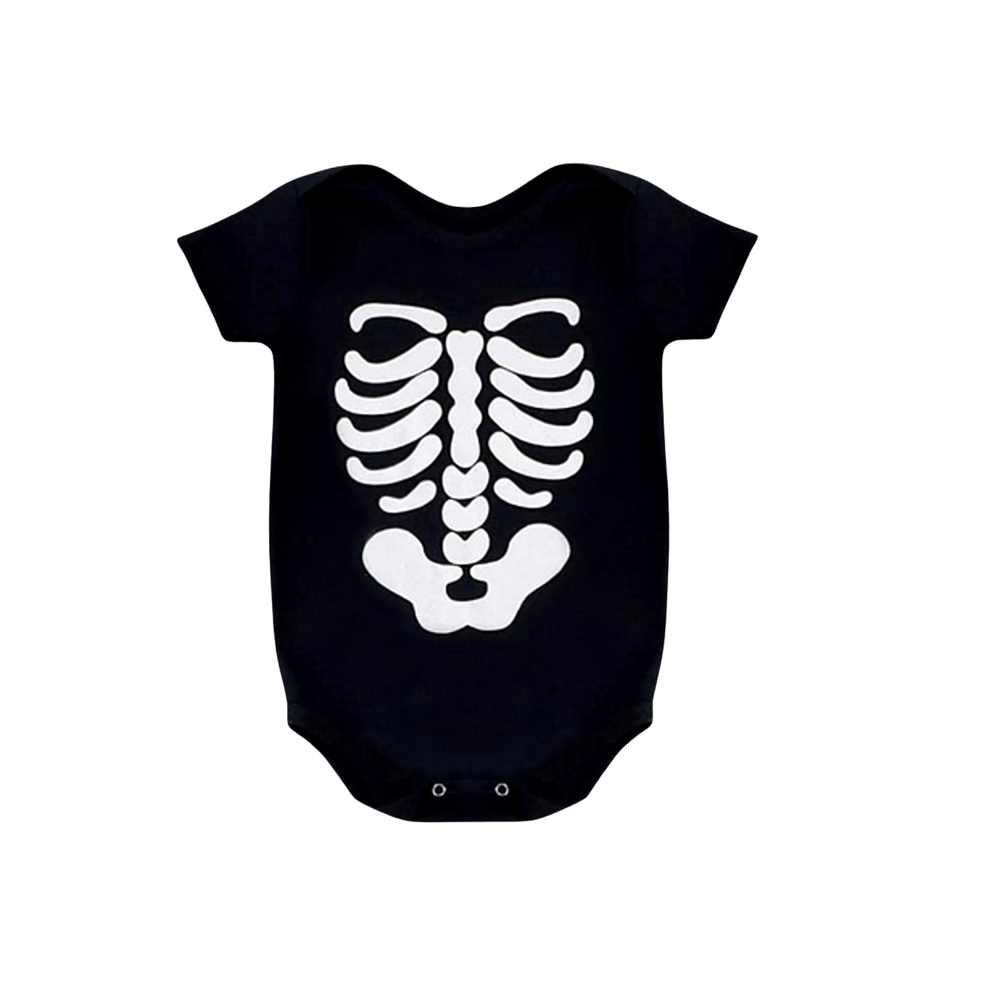 Body Curto Preto Esqueleto