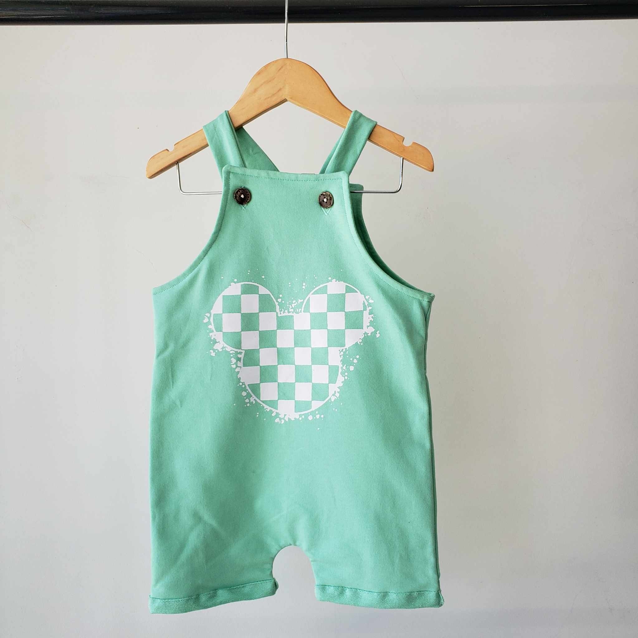 Jardineira verde agua mickey tabuleiro