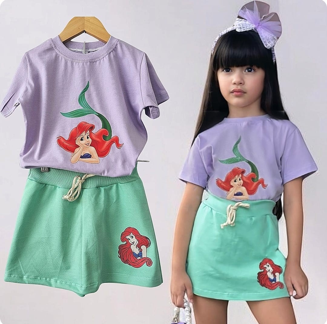 conjunto verão princesa pequena sereia