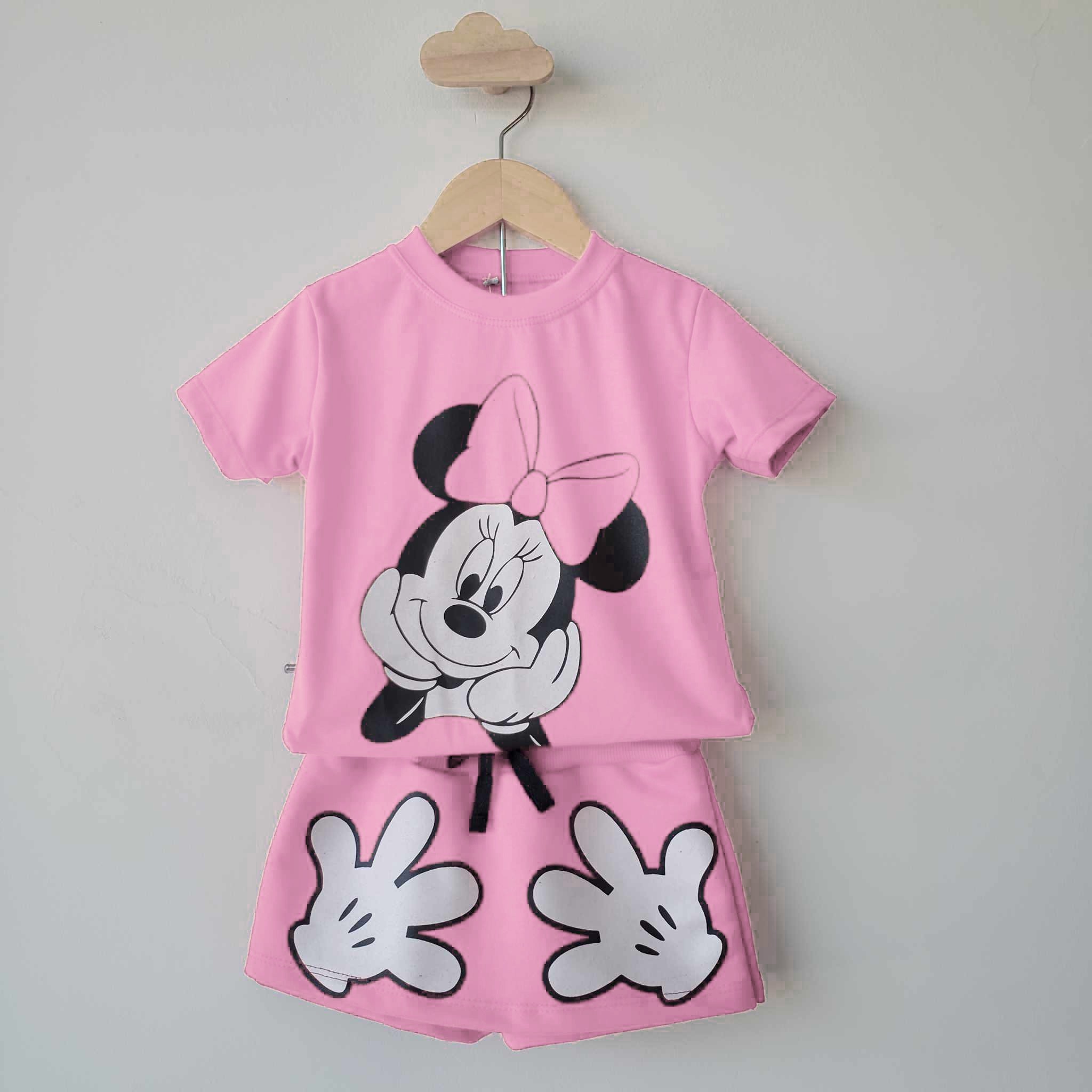 Conjunto verão minnie rosa