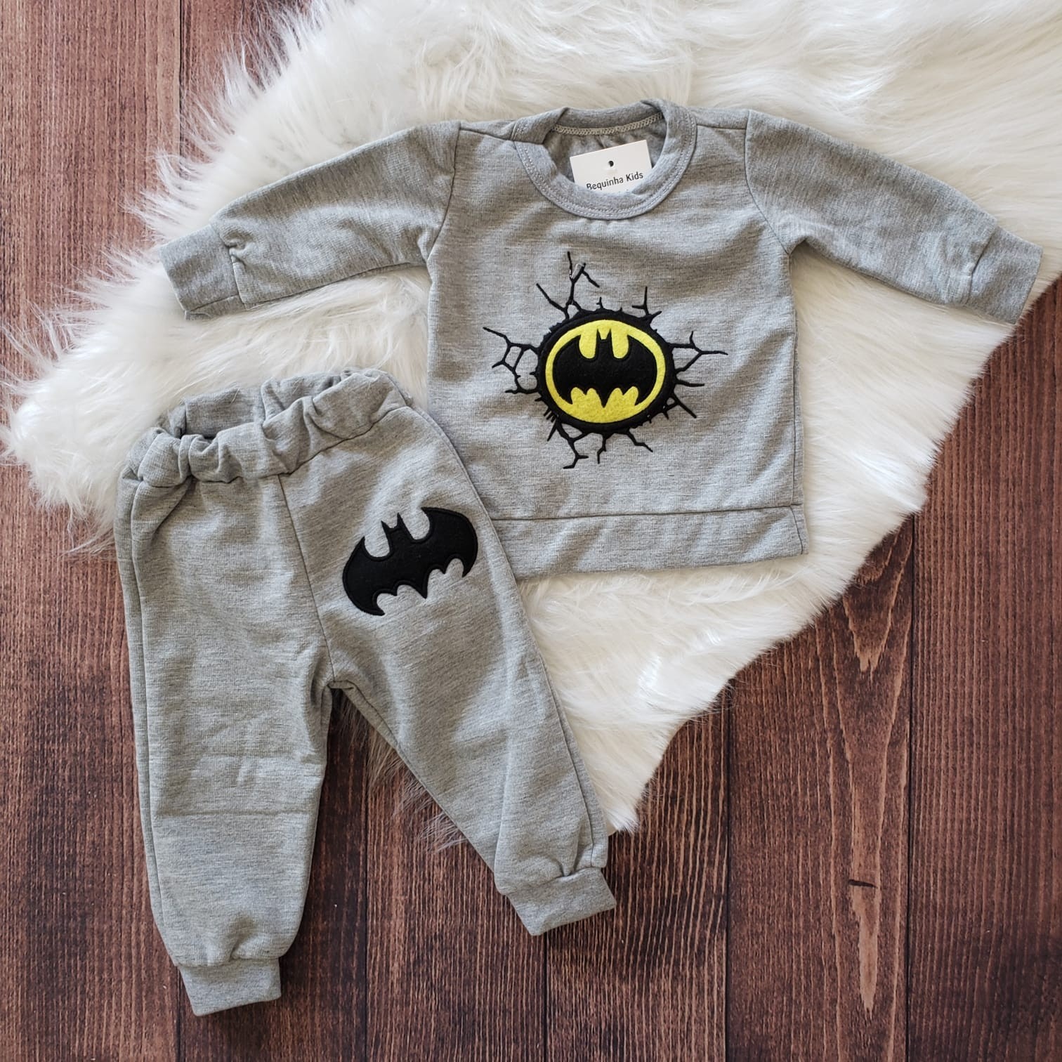 Conjunto Cinza Batman Tamanho P