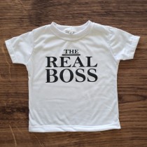 Camiseta branca The Real Boss