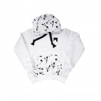 Blusa Moletom Branco Respingos Adulto