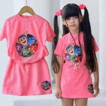 Conjunto verão feminino rosa neon roleta divertidamente