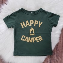 Camiseta Verde Militar Happy Camper