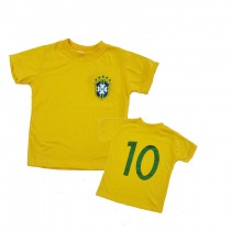 camiseta curta amarela Brasil