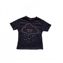 Camiseta Preta Nuvem Feliz