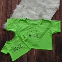 Kit Cropped Camisão Verde Neon Hope