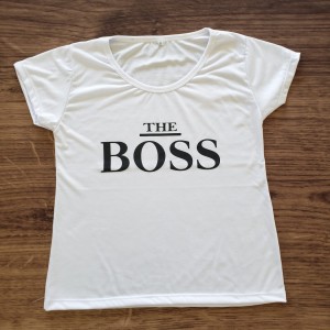 Camiseta branca adulta The BOSS