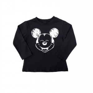 Camiseta Longa Preto Mickey