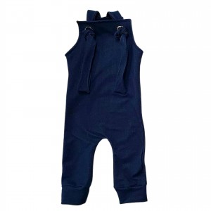 Jardineira Saruel Imita Jeans Azul