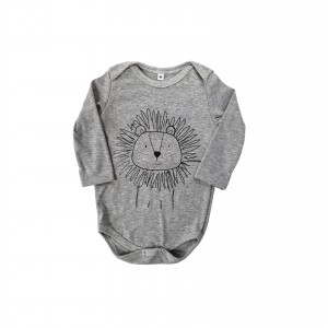 Body Longo Cinza Leãozinho