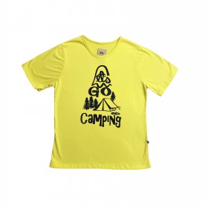 Camiseta Mostarda Let's Go Camping Adulto
