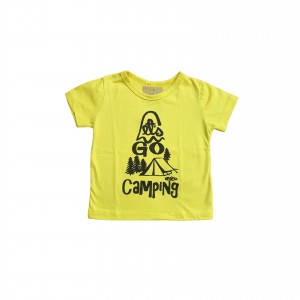Camiseta Mostarda Let's Go Camping