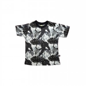 Camiseta Floral Preto
