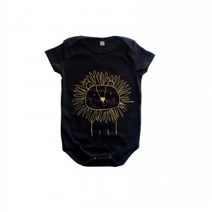 Body Curto Leãozinho Preto