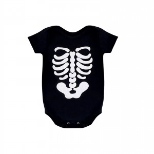 Body Curto Preto Esqueleto