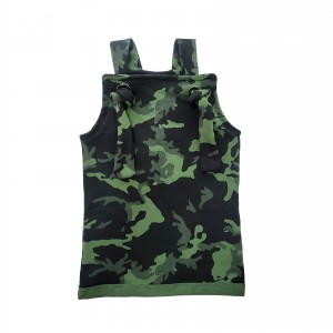 Jardineira Salopete com Ilhós Camuflada Verde