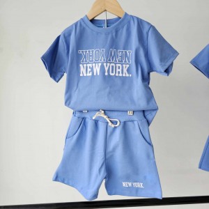 Conjunto masculino azul new york espelhado
