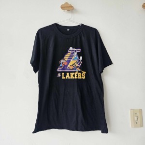 Camiseta Adulta preta Loney Lakers