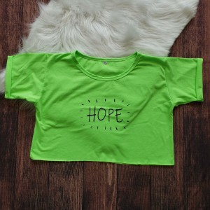 Cropped Camisão Juvenil Verde Neon Hope