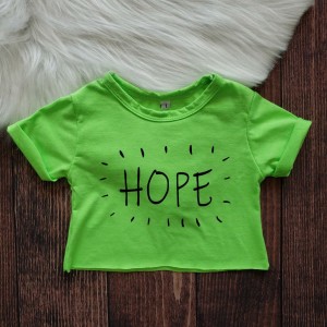 Cropped Camisão Infantil Verde Neon Hope